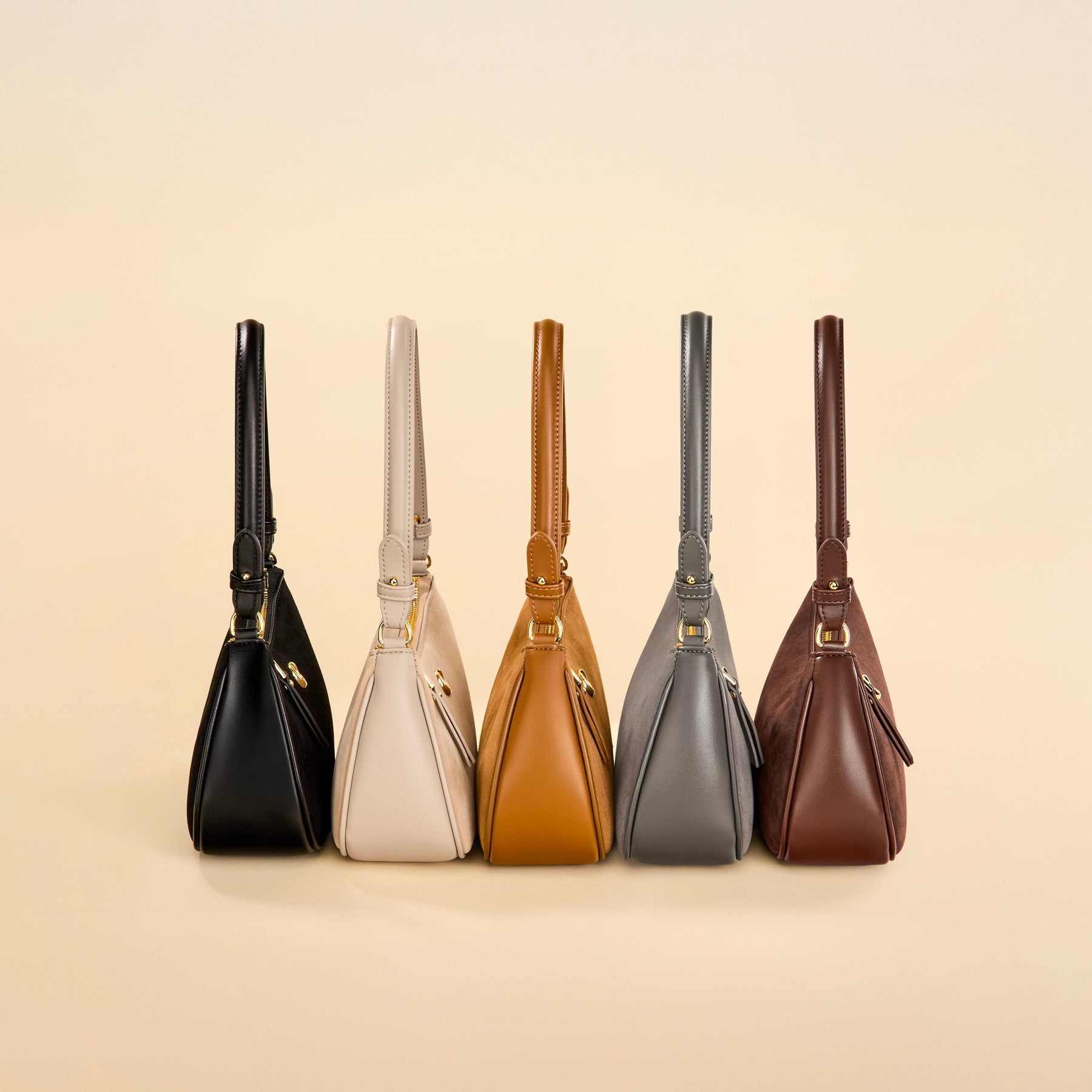 Sac Lune - suede camel