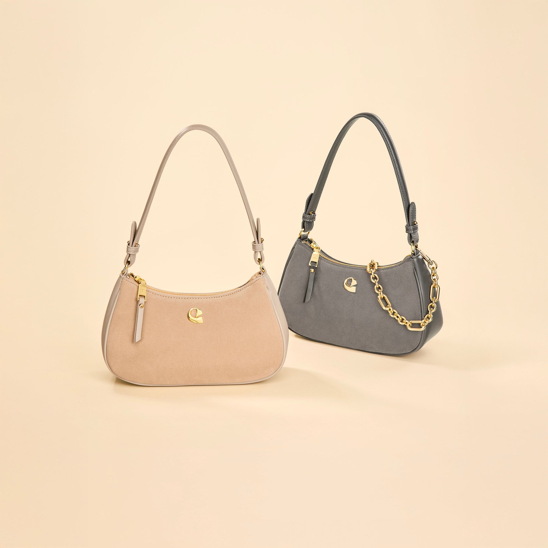 Sac Lune - suede gris graphite