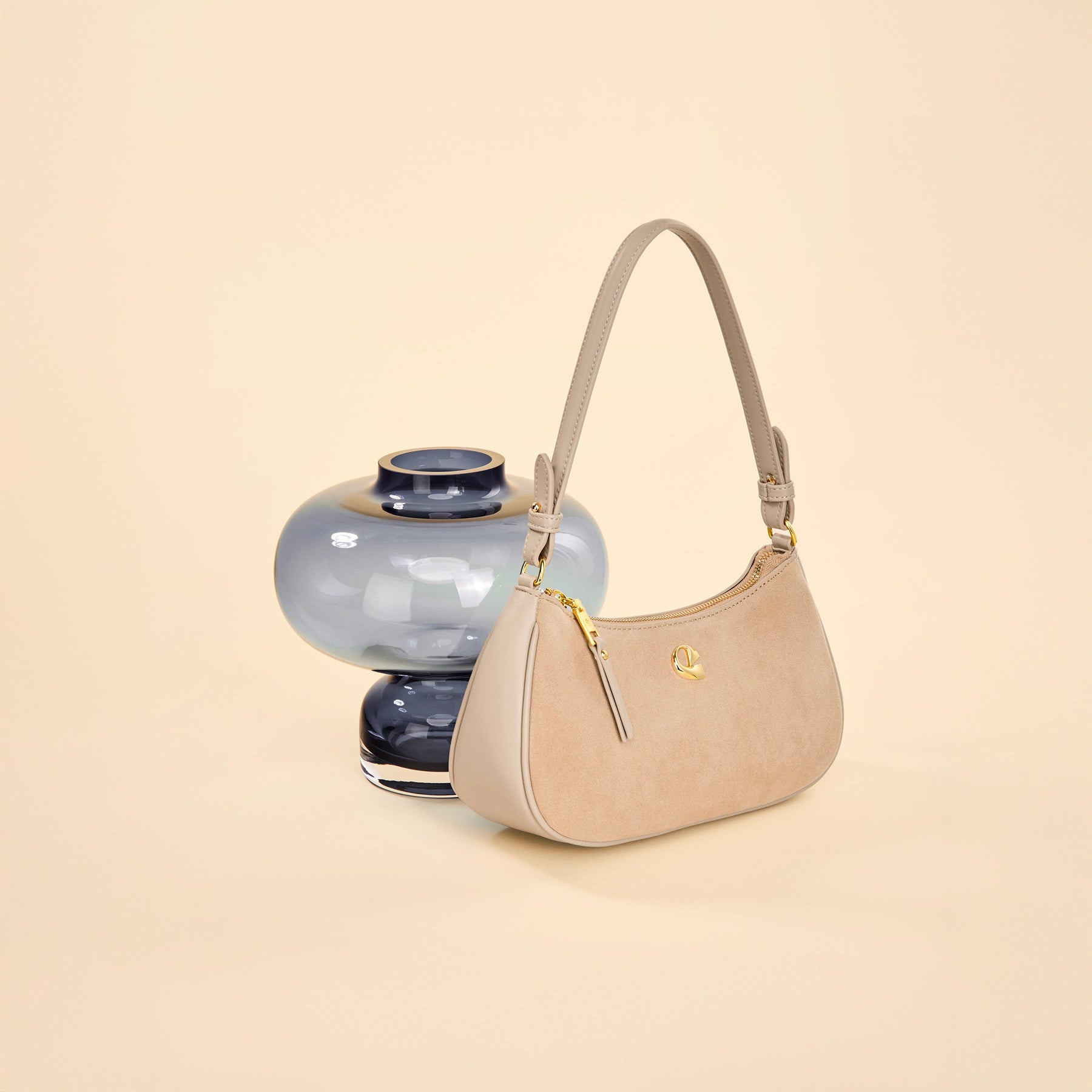 Sac Lune - suede sable
