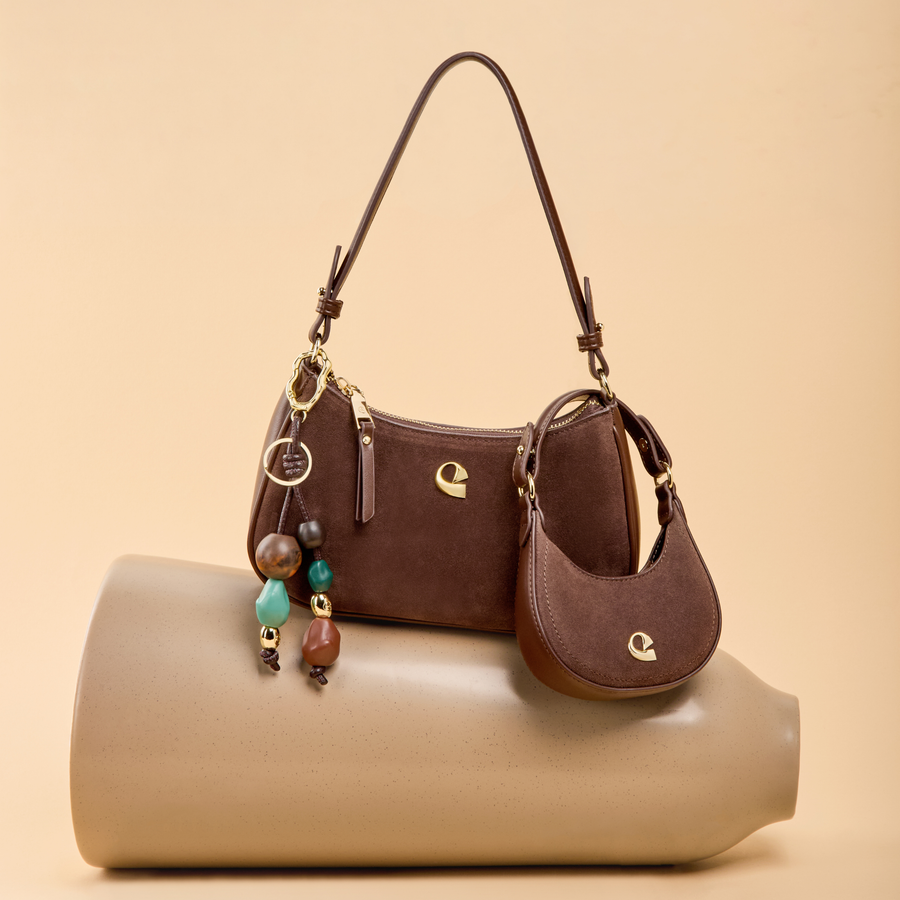 Baby Lune suede - chocolat