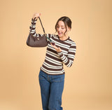 Sac Lune grainé - dark expresso