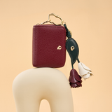 Portefeuille Aura grainé - burgundy