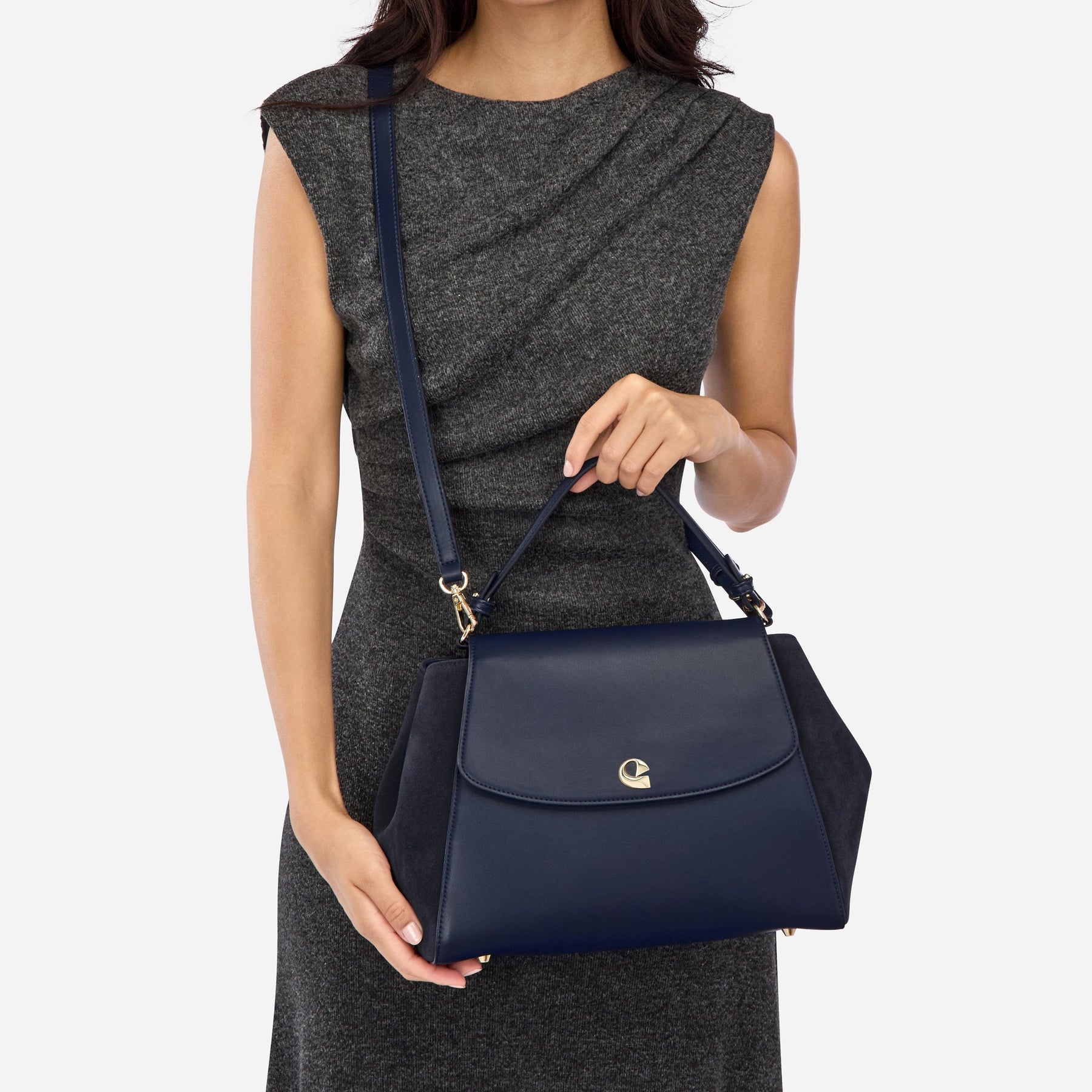 Sac Aura spacieuse - suede navy
