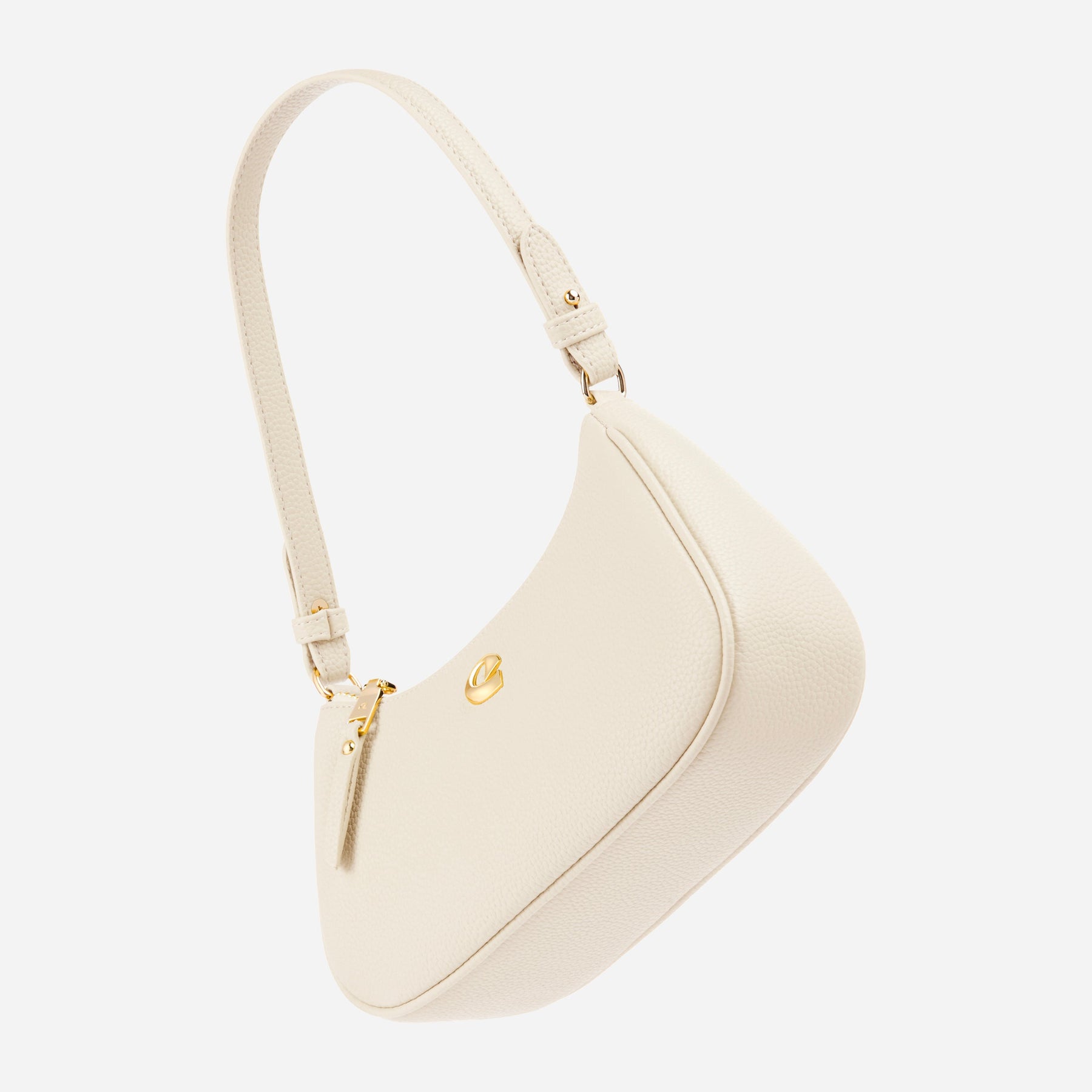 Sac Lune grainé - blanc cassé