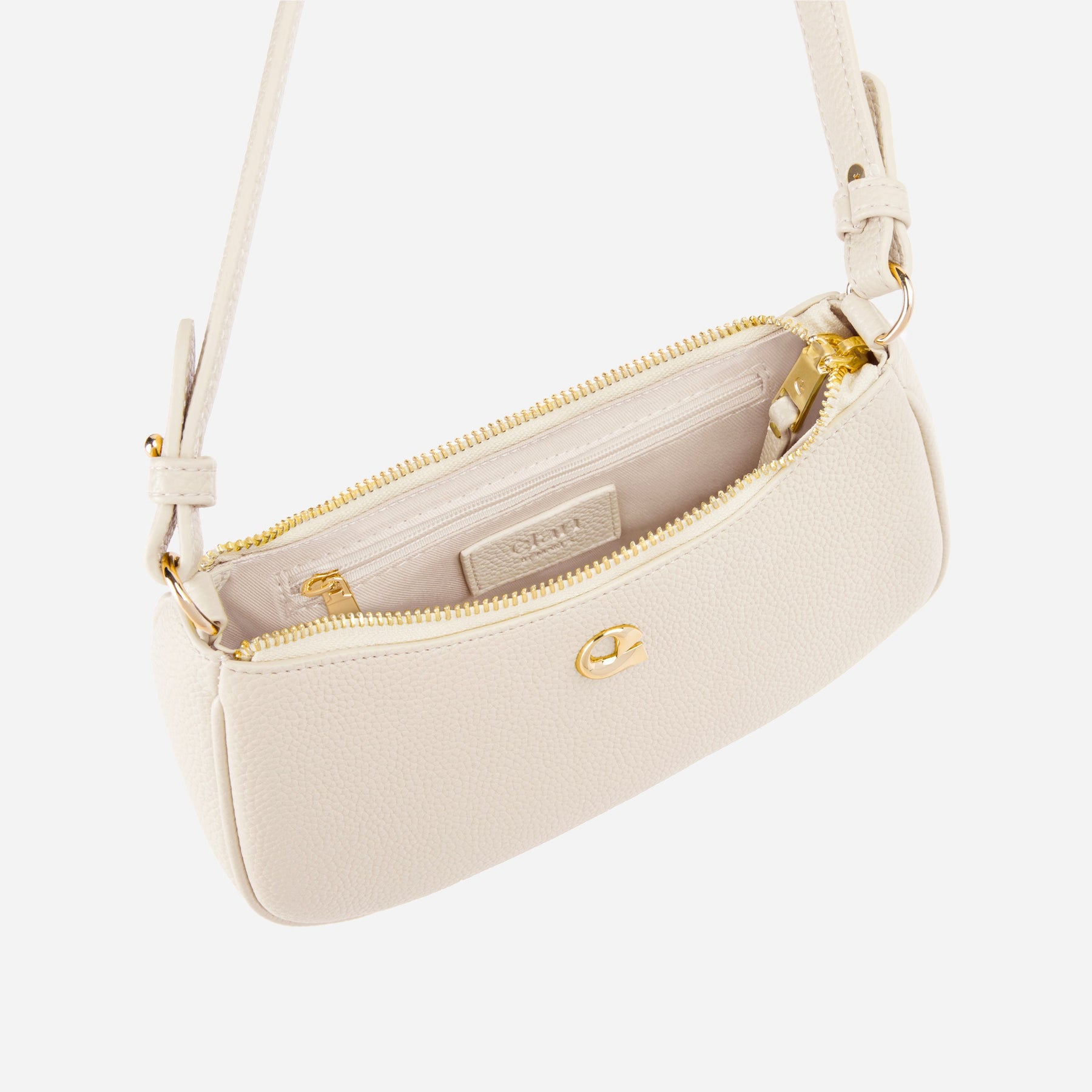 Sac Lune grainé - blanc cassé