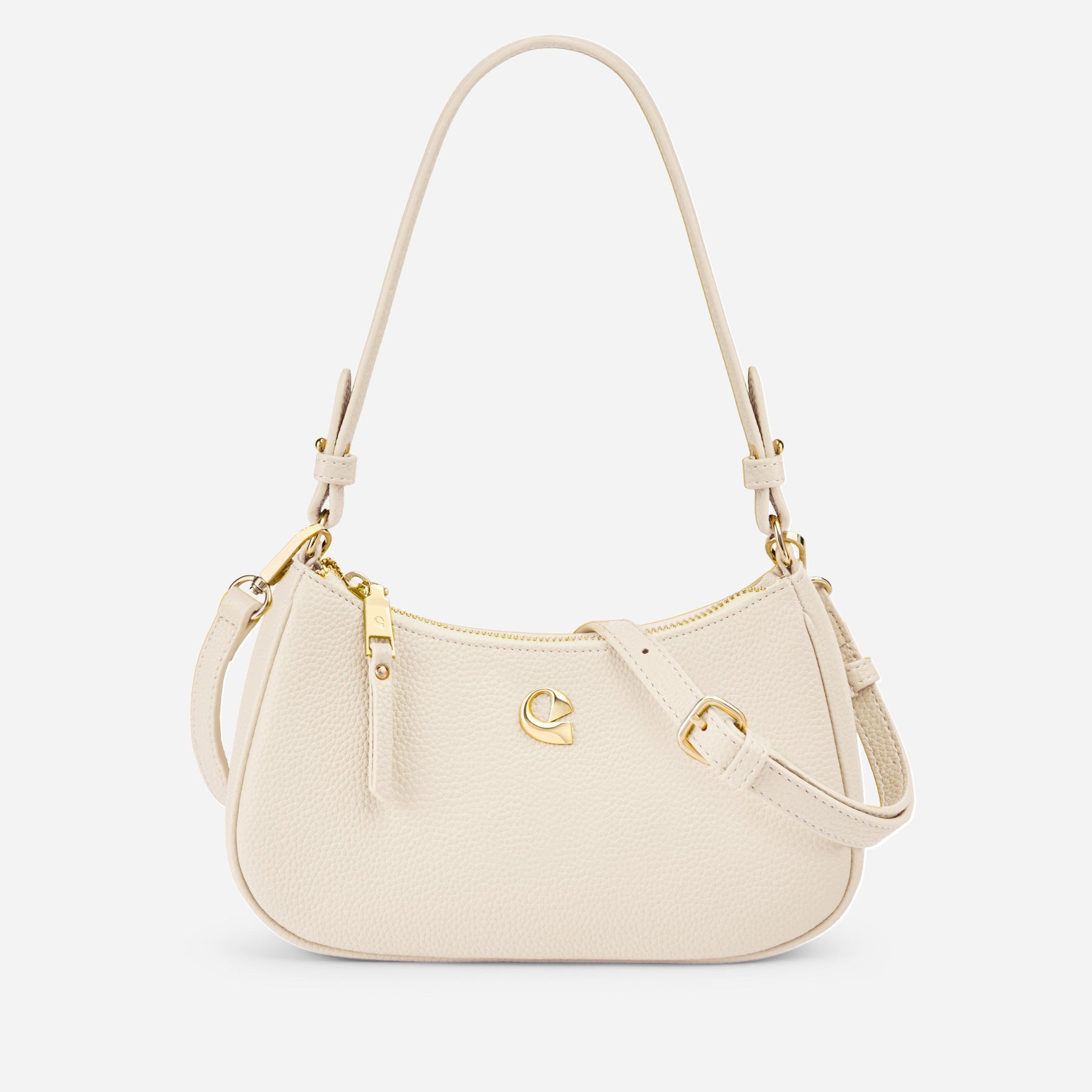 Sac Lune grainé - blanc cassé