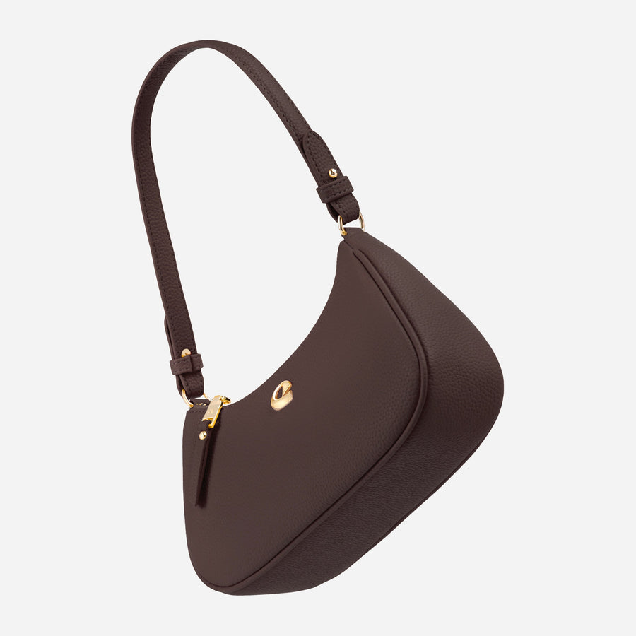 Sac Lune grainé - dark expresso