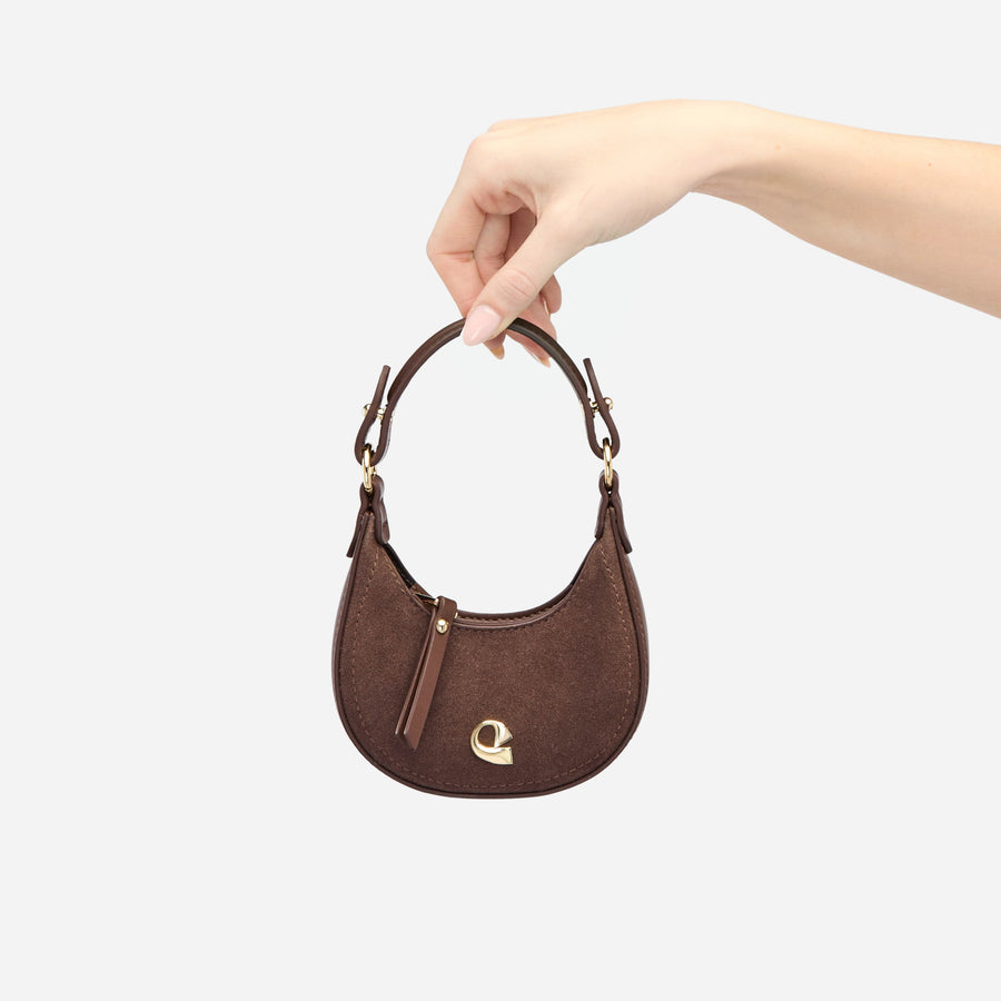 Baby Lune suede - chocolat
