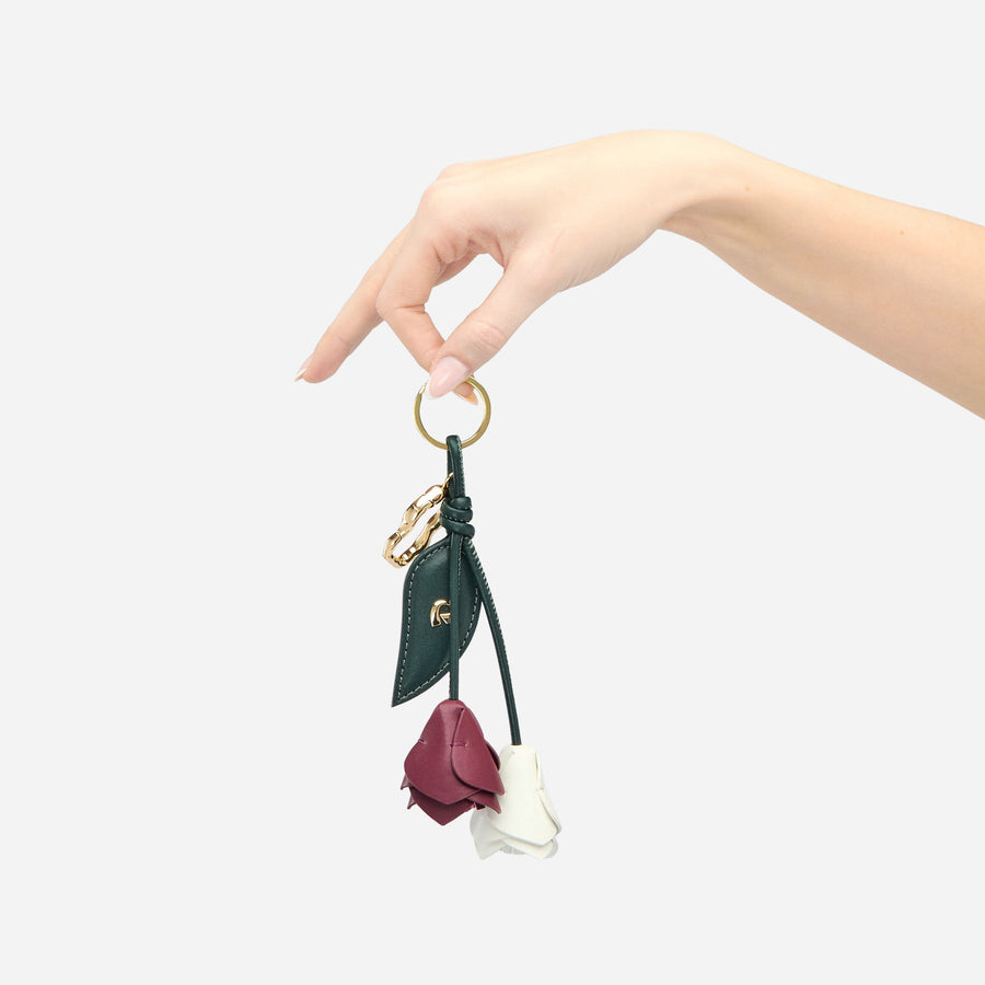 Porte-clé Pétales - vert sapin