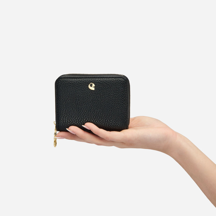 Portefeuille Aura grainé - noir