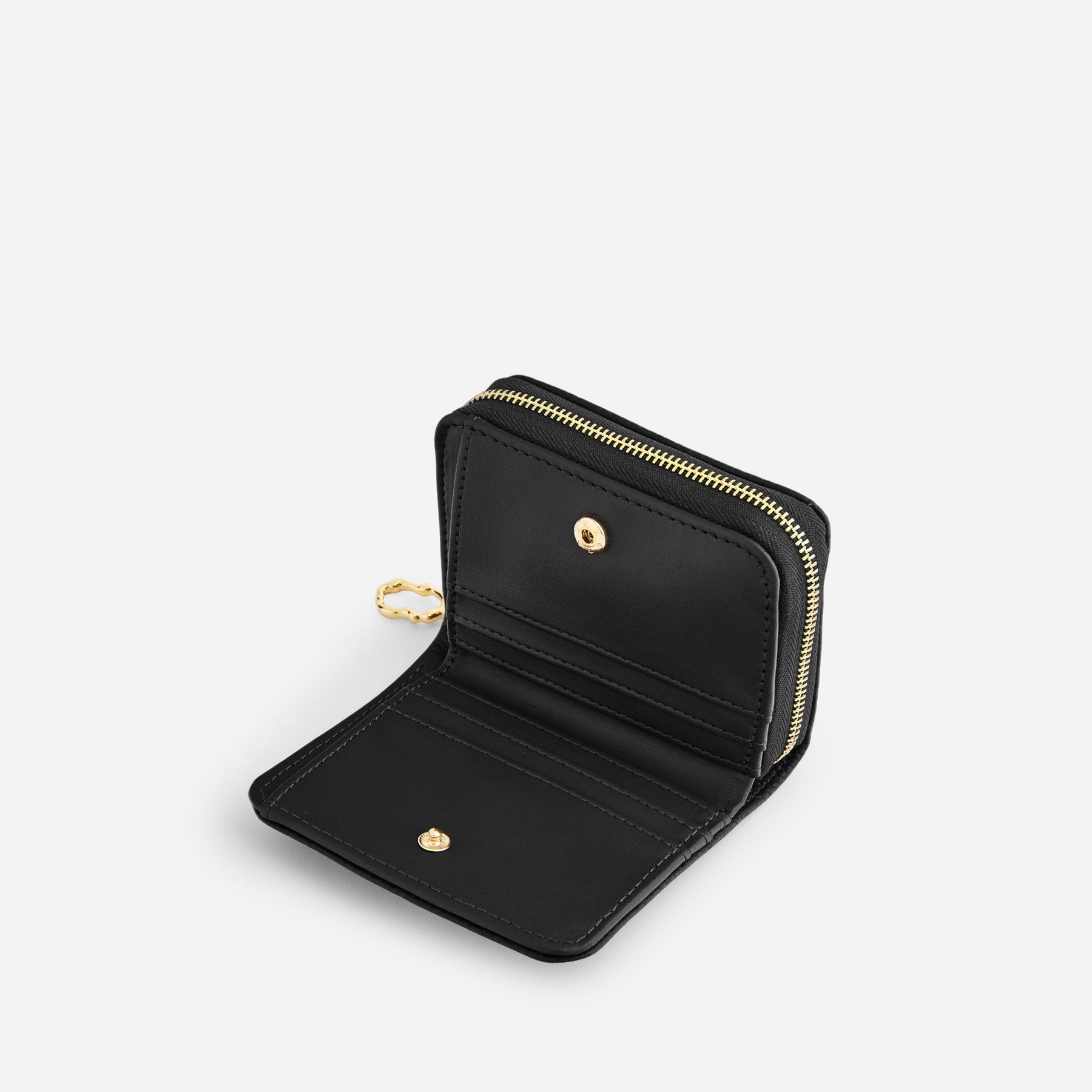 Portefeuille Aura grainé - noir