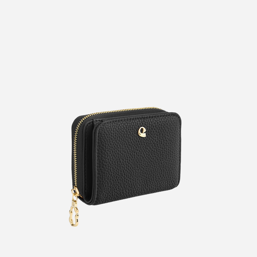 Portefeuille Aura grainé - noir