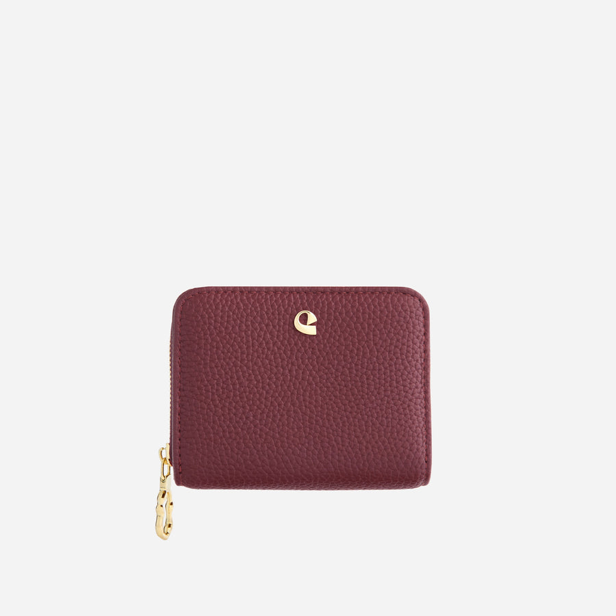 Portefeuille Aura grainé - burgundy