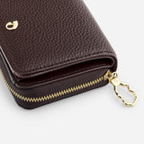 Portefeuille Aura grainé - dark expresso