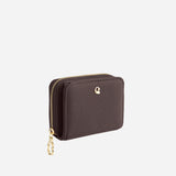 Portefeuille Aura grainé - dark expresso