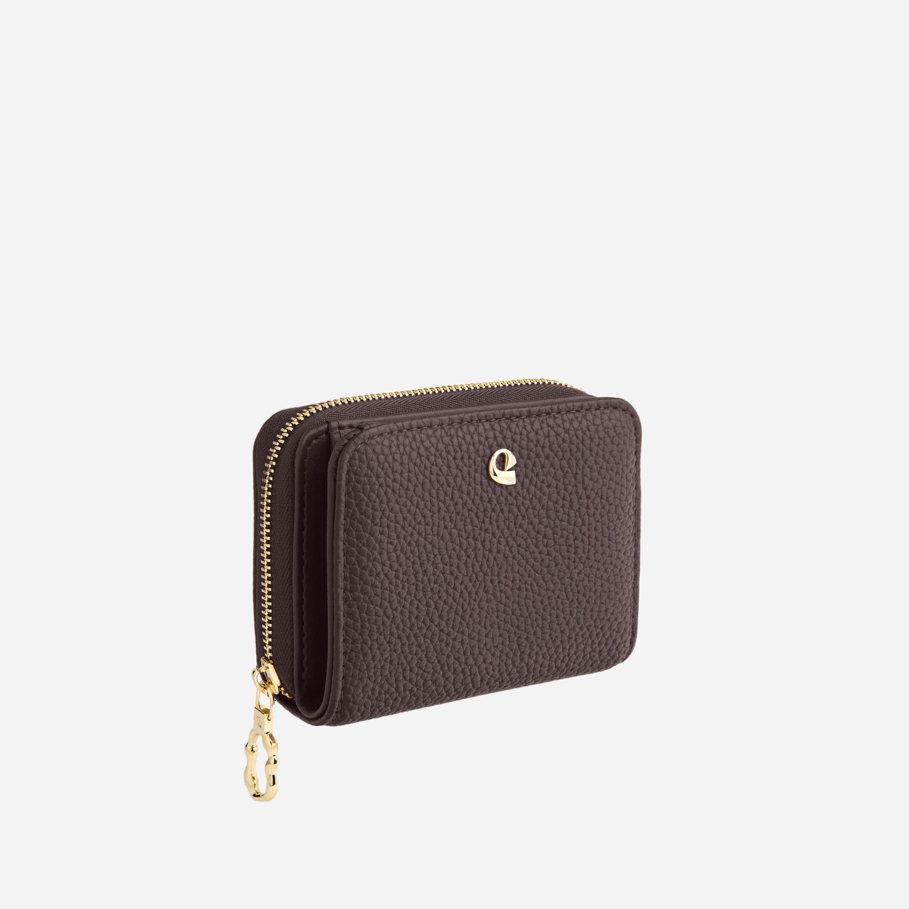 Portefeuille Aura grainé - dark expresso