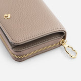 Portefeuille Aura grainé - beige