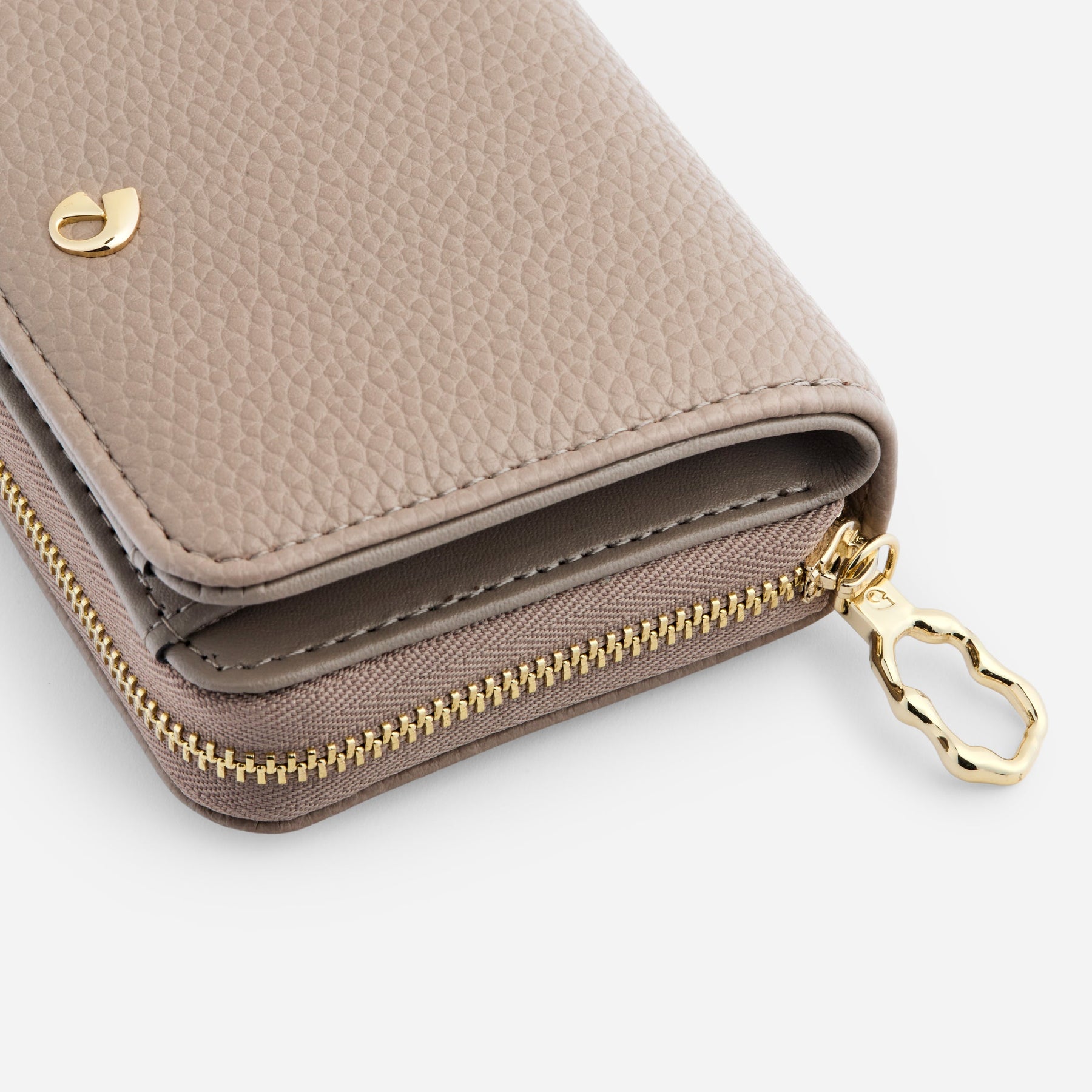 Portefeuille Aura grainé - beige