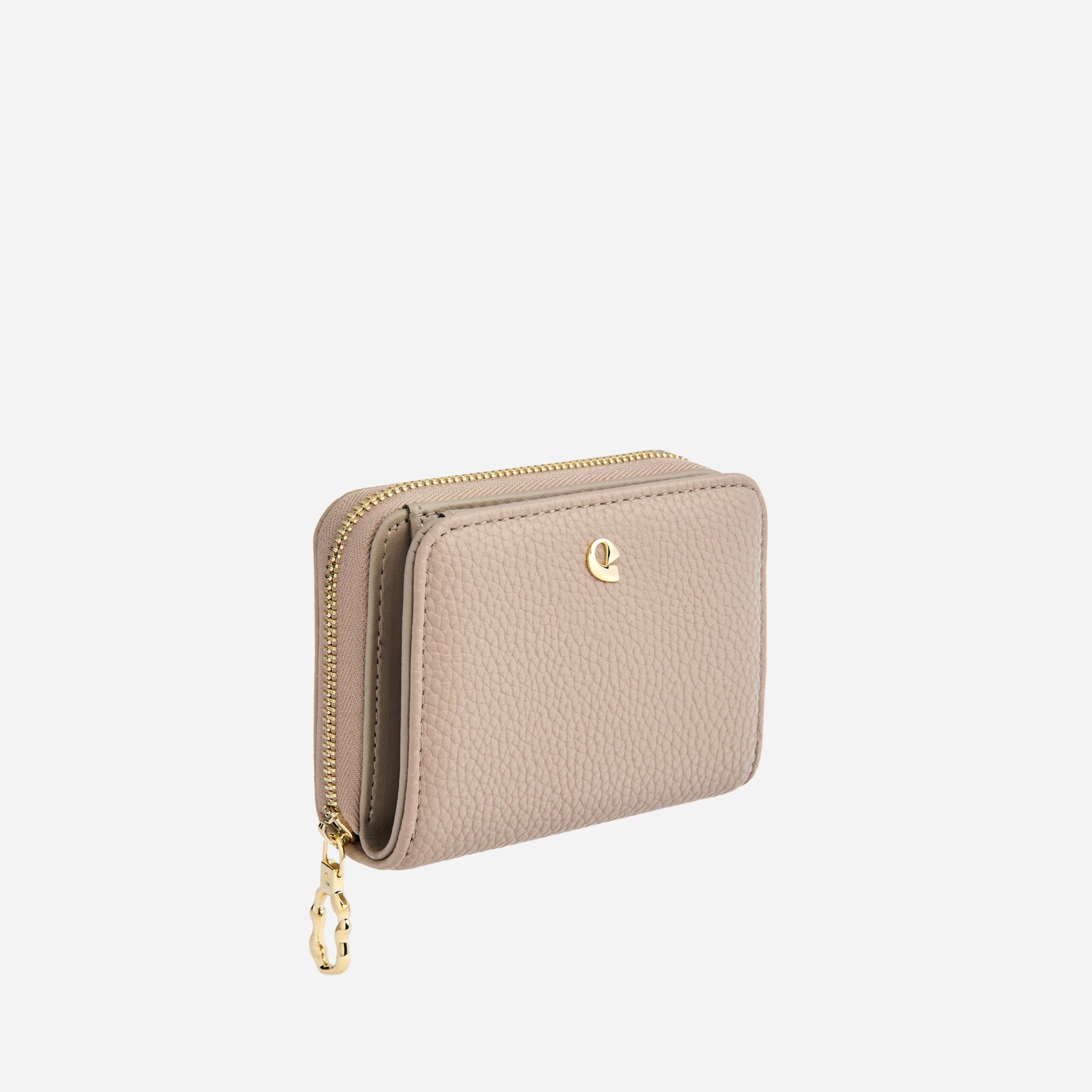 Portefeuille Aura grainé - beige