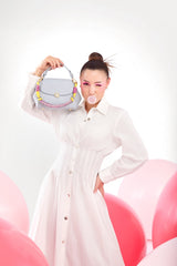 Sac Aura précieuse - bleu gris