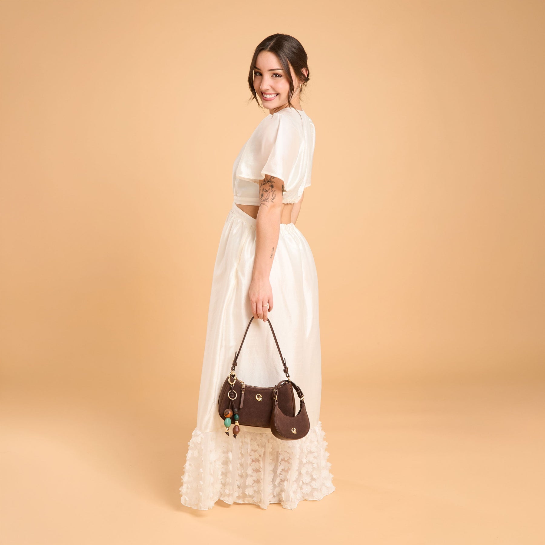 Baby Lune suede - chocolat