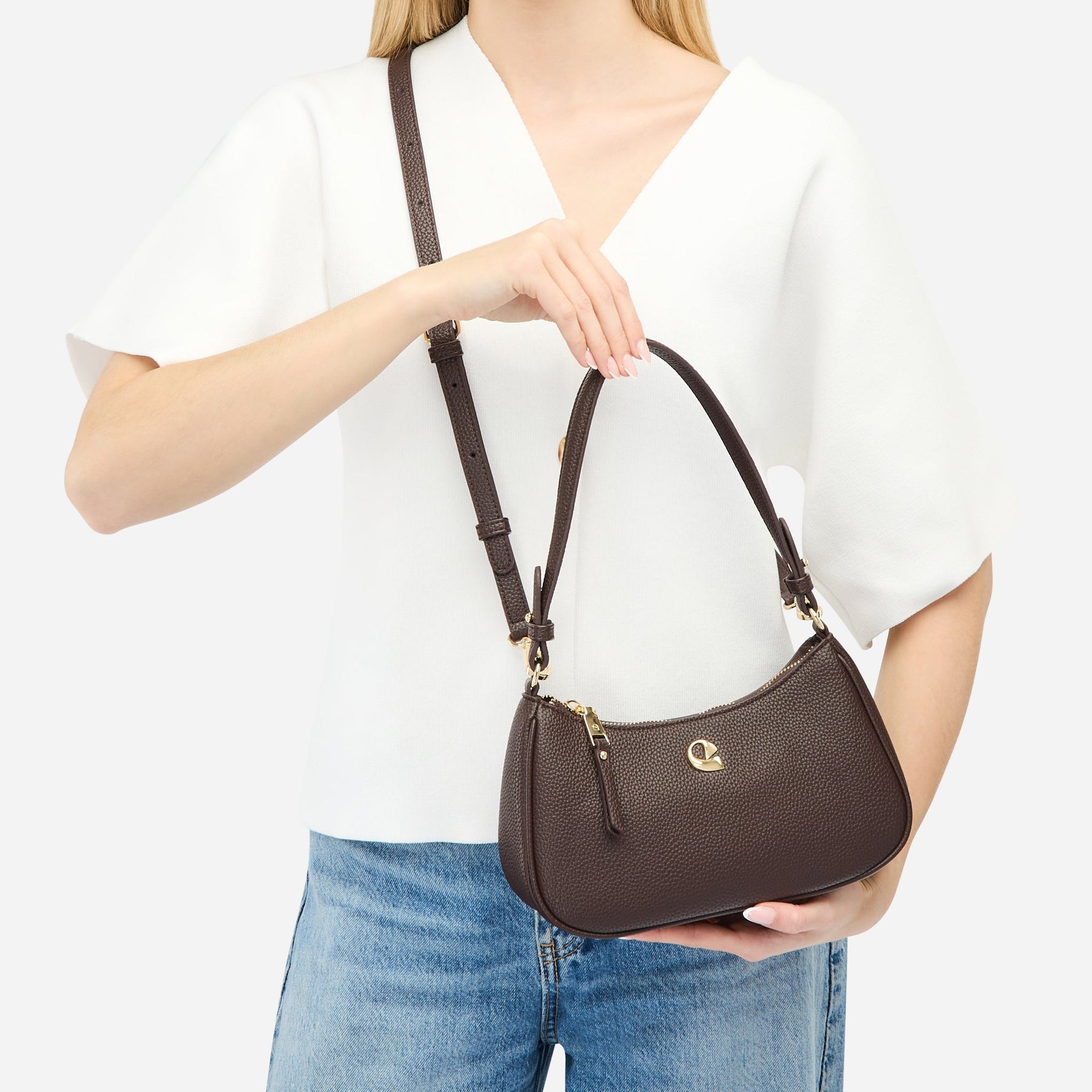 Sac Lune grainé - dark expresso