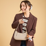 Sac Lune grainé - beige